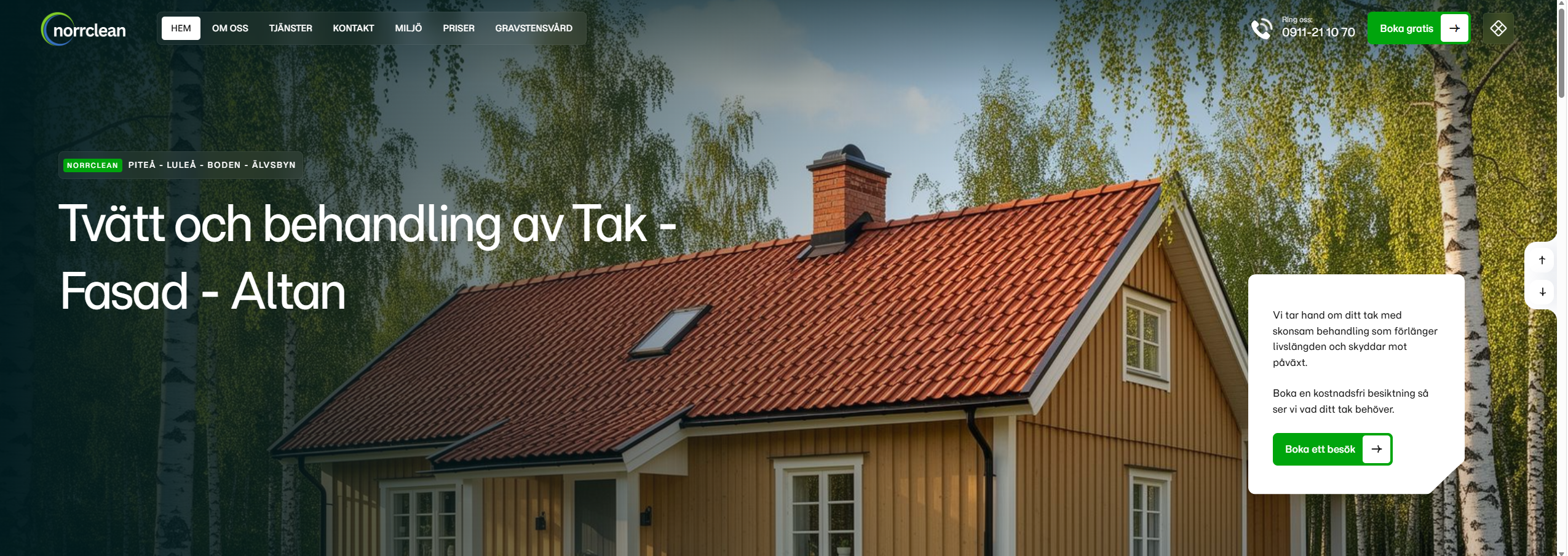 Norrclean hemsida