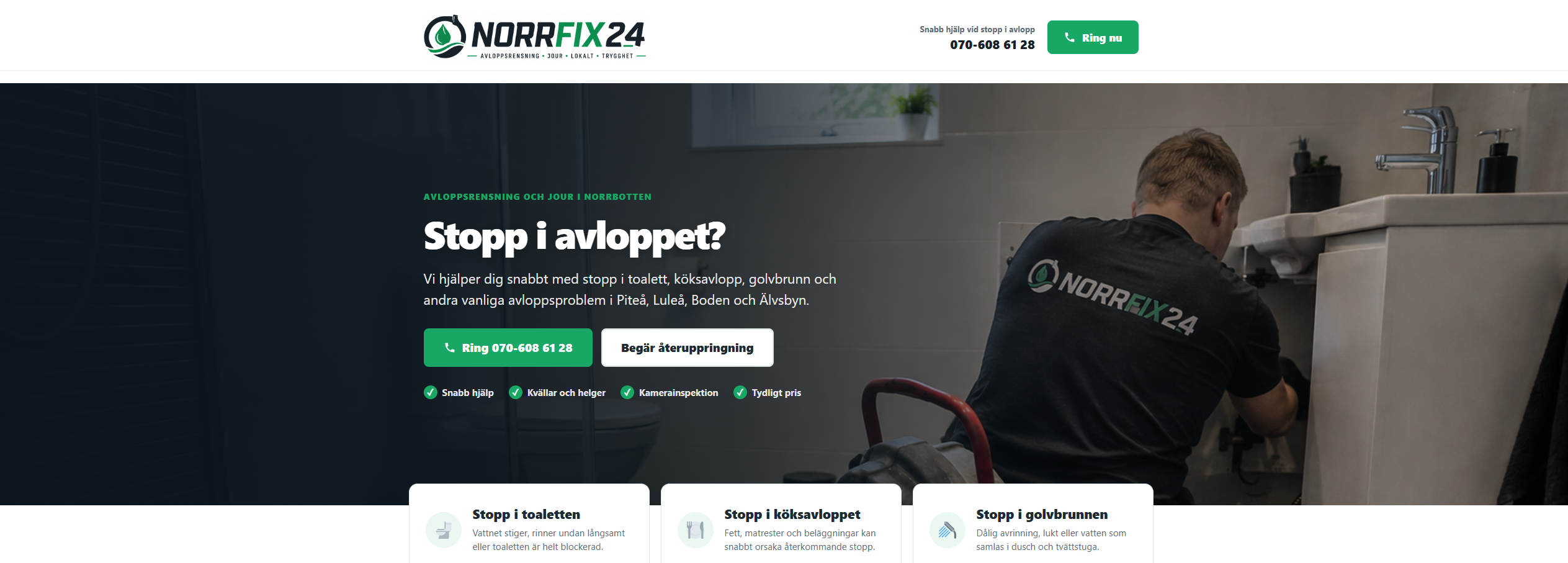NorrFix24 hemsida