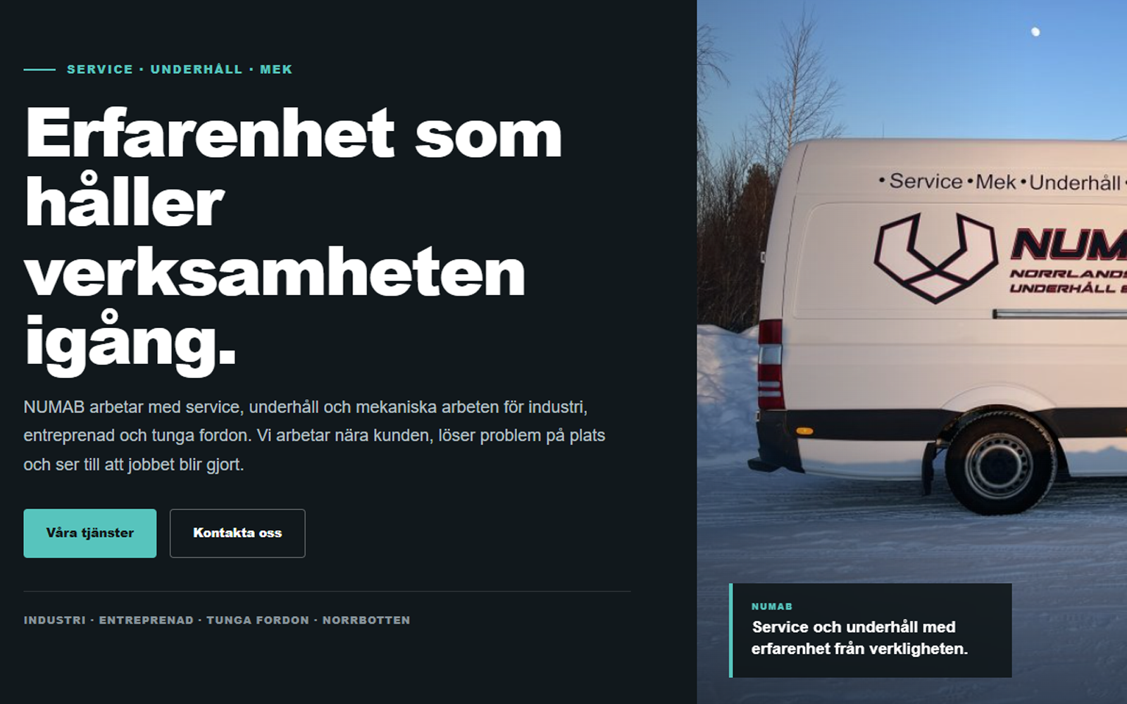 NUMAB – Norrlands Underhåll och Mek